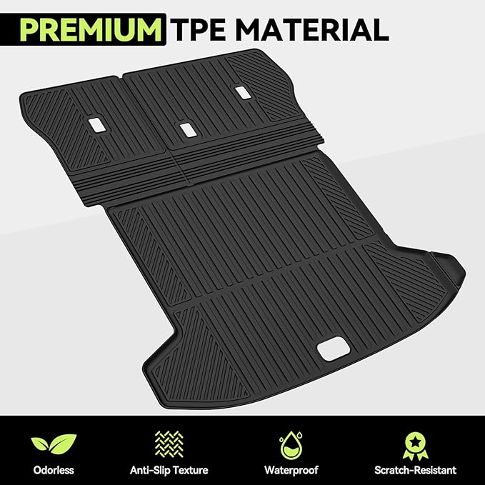 Cargo Mat for 2025 2026 Chevrolet Chevy Equinox, All Weather TPE Cargo Liner Mat with Backrest Mats Protectors for Chevrolet Chevy Equinox Trunk Mat Accessories