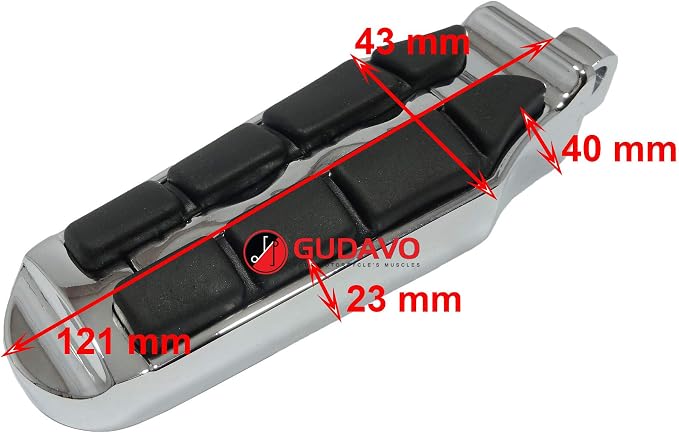 Motorcycle Aluminum Front Or Rear Foot Pegs Footboards Chrome Foot Pedal Footrests compatible with Harley Davidson Street 750 XG750 Street 500 XG500 modele Touring 1988-2019 (Style: 12)