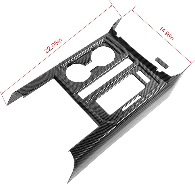 JeCar for F150 Carbon Fiber Interior Center Console Gear Shift Cup Holder Panel Trim Cover for 2015-2020 Ford F150 Interior Accessories