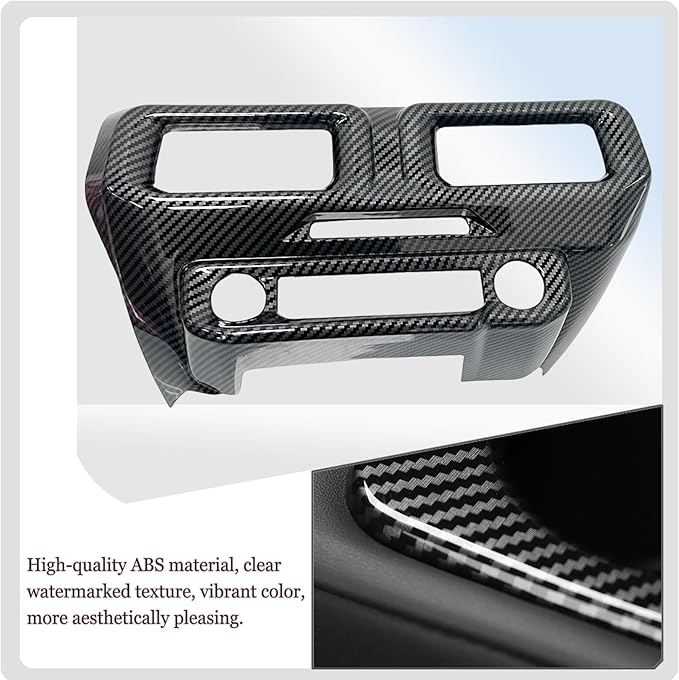 MUXEE A/C Vent Trim Panel Cover, for Ford Mustang 2024 2025 2026 - ABS Carbon Fiber Dashboard AC Air Vent Outlet Grain Sport Interior Trim Accessories（B-Shape）
