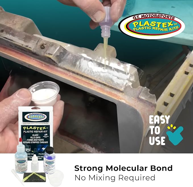Plastex Plastic Repair Kits - Easily Glue, Repair or Remake Broken Plastic, Fiberglass, Wood & More! (Standard Blue Kit)