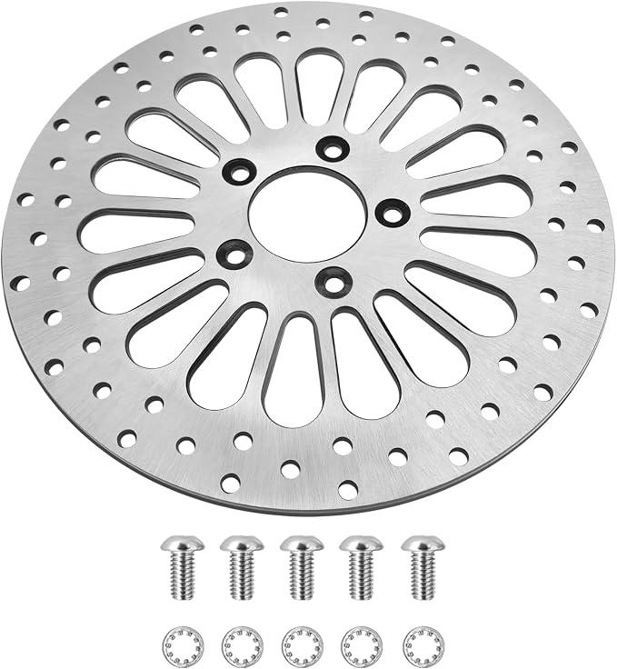 11.8'' Thickness0.27'' Rear Brake Rotor Compatible with Harley Davidson Electra Glide,Road King,Road Glide,Street Glide,Performance Superior Heat Dissipation,Stainless Steel Disc Rotors