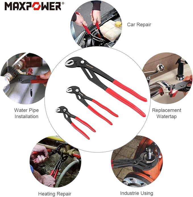 MAXPOWER Water Pump Pliers and Multifunctional Pliers Set