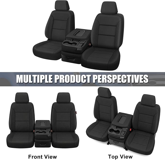 SAPUBK Seat Covers Replace for 2019-2025 Chevy Silverado/GMC Sierra 1500 CrewCab, Premium Neoprene with Composite Soft Foam Lining Breathable Seat Cover Cushion