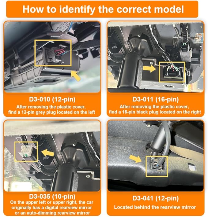 Dash Cam Power Adapter (12pin), Compatible with Toyota Tacoma Camry Corolla RAV4 and Lexus and More, 6 Types 5V 12V Output, LED Display, Built-in USB Power Source, Easy Install,D3-010