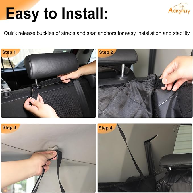 Aunginsy SUV Cargo Liner for Dogs Compatible with Toyota FJ Cruiser 2007-2021 Accessories, Rear Trunk Mat Travel Nonslip Pet Cargo Boot Liner with Bumper Flap Protector, Waterproof Floor Mat for Cats