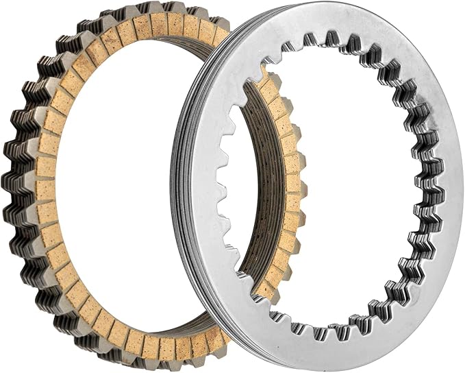 Mofun Friction Steel Clutch Disc Kit Compatible with Harley Sportster XL 1991-2022 Big Twin Touring Softail Dyna FXR 1990-1997 Evolution 1994-1997 Buell All Models 91-2002 Big Twin Clutch Plates