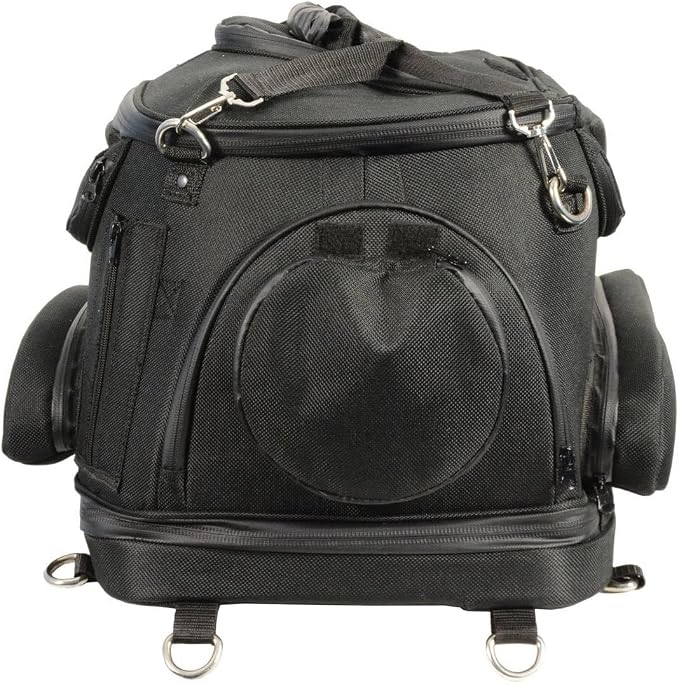 Milwaukee Leather MP8103 Large Black Heavy Duty Textile Motorcycle Pet Carrier Sissy Bar Bag - Large