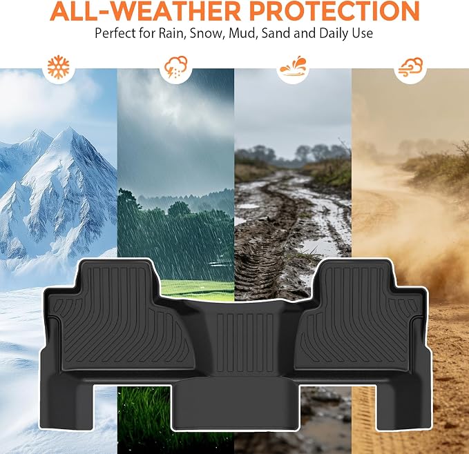 Floor Mats for Chevy Tahoe 2015-2020 and for GMC Yukon 2015-2020 (for Bucket Seat, Not for XL), Heavy Duty TPE All Weather Protection, Waterproof Non-Slip (Floor Mats & Cargo Liner & Seatback Mat)