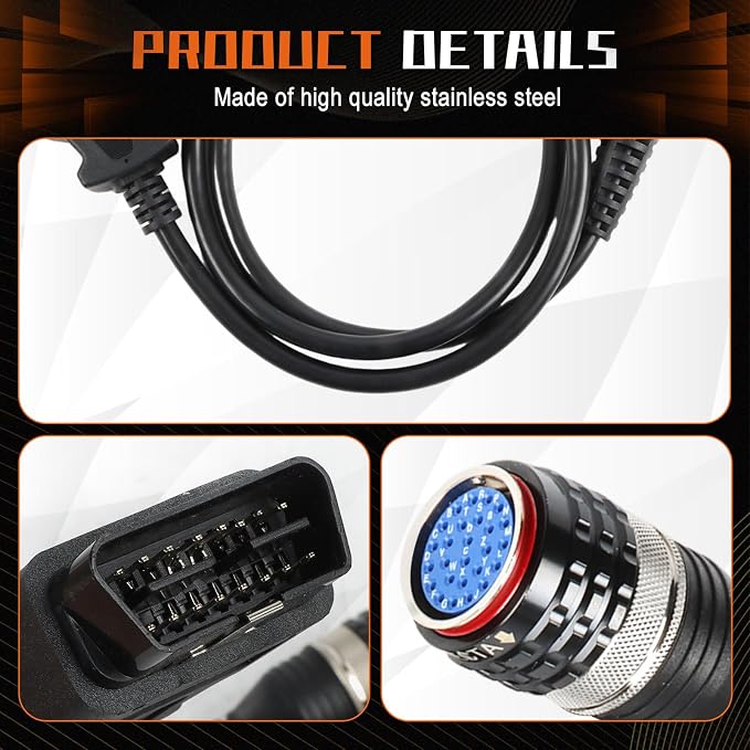 PANGOLIN 88890304 Automotive Scanner Cable OBD2 Cable for Volvo 88890300 88894000 Diagnostic Adapter Tool Excavator Spare Parts