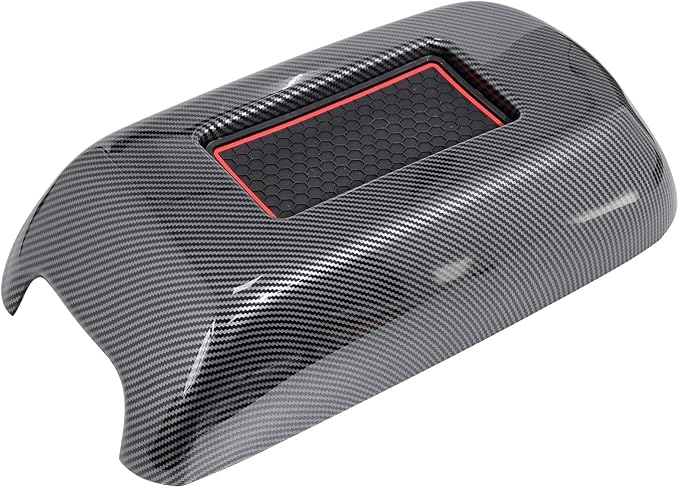 for Dodge Charger for Chrysler 300 Interior Accessories Center Console Organizer Armrest Box Cover Trim ABS Carbon Fiber
