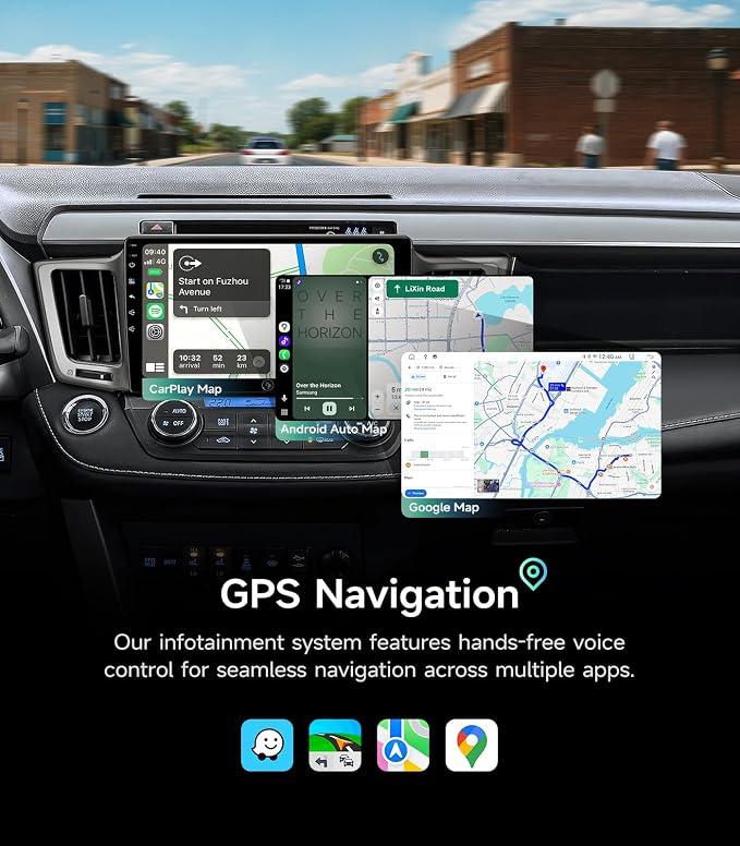 10.2" Car Radio Stereo for Toyota RAV4 2013-2018 - Wireless CarPlay & Android Auto | IPS HD 5G WiFi Touchscreen | GPS Navigation | Bluetooth FM with SWC | HD Backup Camera