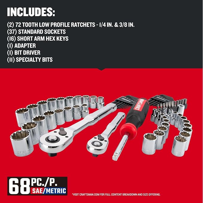 CRAFTSMAN 68pc VERSASTACK Universal Mechanics Tool Set (CMMT45325)