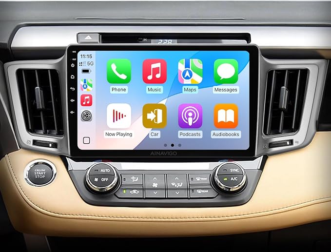 10.2" Car Radio Stereo for Toyota RAV4 2013-2018 - Wireless CarPlay & Android Auto | IPS HD 5G WiFi Touchscreen | GPS Navigation | Bluetooth FM with SWC | HD Backup Camera