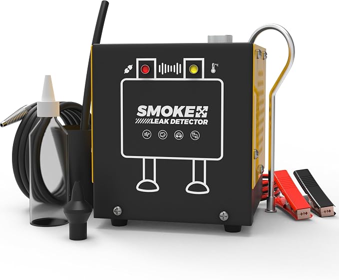 Smoke Machine Automotive Diagnostic Detector - 12V DC EVAP Smoke Leak Tester with Built-in Air Pump for Vehicle Pipe System
