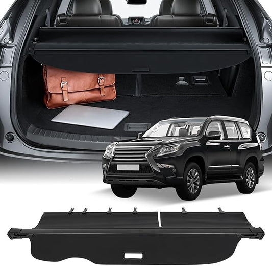 SCITOO Cargo Cover 2010-2022 for Lexus GX460 4.6L Upgraded Retractable Rear Trunk Cover with Aluminum PVC&Plastic