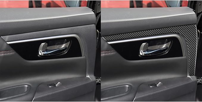 Soft Real Carbon Fiber Compatible with Nissan Altima 2013 2014 2015 2016 2017 2018 Interior Accessories Car Rear Inner Door Guards Vehicle Anti-Scratch Protective Pad