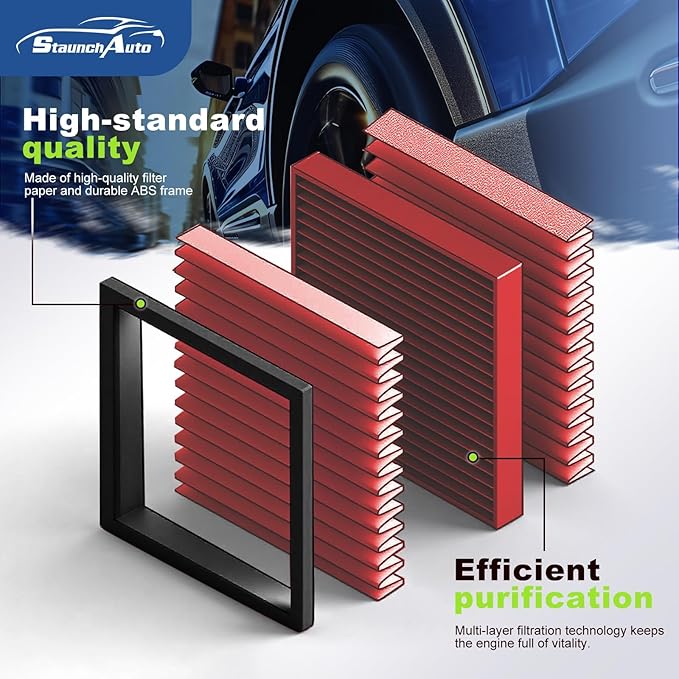 Engine & Cabin Air Filter for RAV4 19-25, Camry 18-24, Avalon 2021, Highlander 20-26, Avalon 19-22, ES350 19-25 2.5L 3.5L Air filter for Car Replacement CF12157 CA12377 (Not Hybrid!)