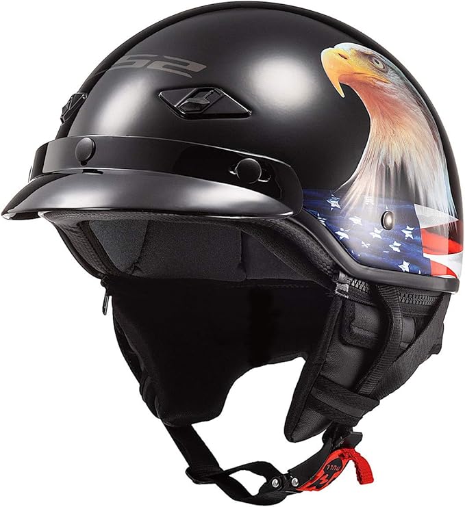 LS2 Helmets Bagger Motorcycle Half Helmet