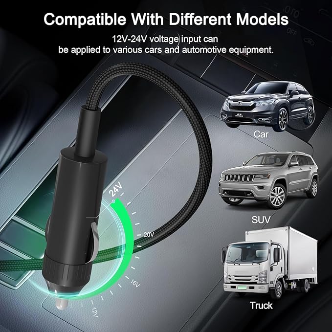 2026 New 200W GaN Fast Car Charger USB C 6-Ports Compatible with MacBook Pro/Air, Dell XPS, Lenovo ThinkPad, PD3.0 & PPS for iPhone 17/16 Series, Galaxy S26/S25 Ultra