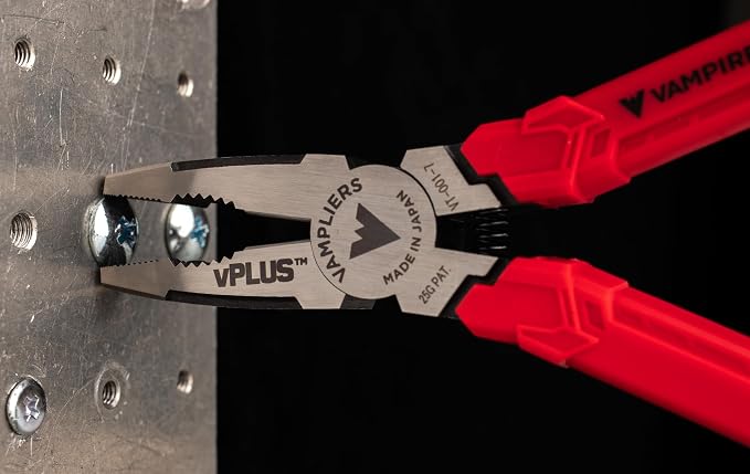 VAMPLIERS 7" Stripped Screw Extractor Pliers. Made in Japan. Multipurpose Combination Linemans Pliers remove Damaged/Rusted/Specialty Screws & Fasteners.