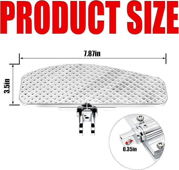 8 Inch Mini Front Driver Footpegs Floorboards for Harley Softail Street Bob 114/ Fat Bob/Fat Boy/Low Rider ST/Sport Glide/Breakout/Slim 2018-2025 2026 (Chrome)