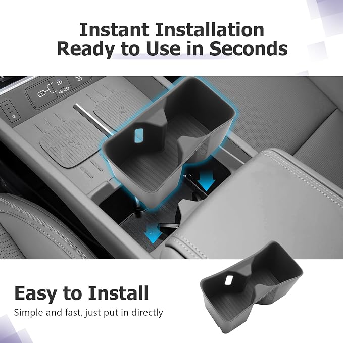 LUWU 2025 2026 Santa Fe Center Console Cup Holder Compatible with Santa Fe 2024 2025 2026 Interior Accessories Premium Silicone Material Cup Holder Spill-Proof, Easy Install & Clean