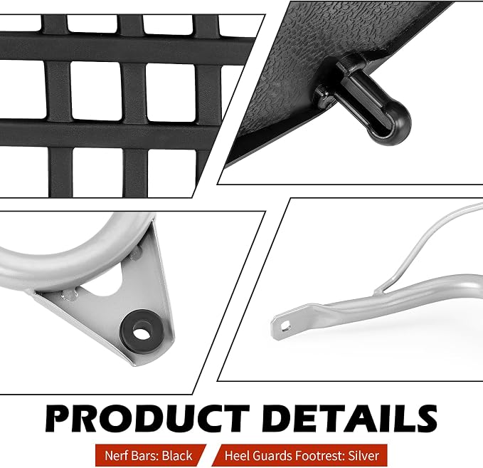 L+R Nerf Bars & Heel Guards Footrest For Yamaha Banshee 350 YFZ350 1990-2006 3GD-27445-00-00