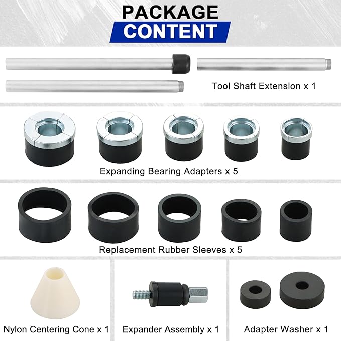 DASBET Cam Bearing Tool Kit | Universal Cam Bearing Removal and Installation Set, Camshaft Bearing Tool with 1-1/8'' to 2-2/3'' Adapters, Fit for Most Vehicles