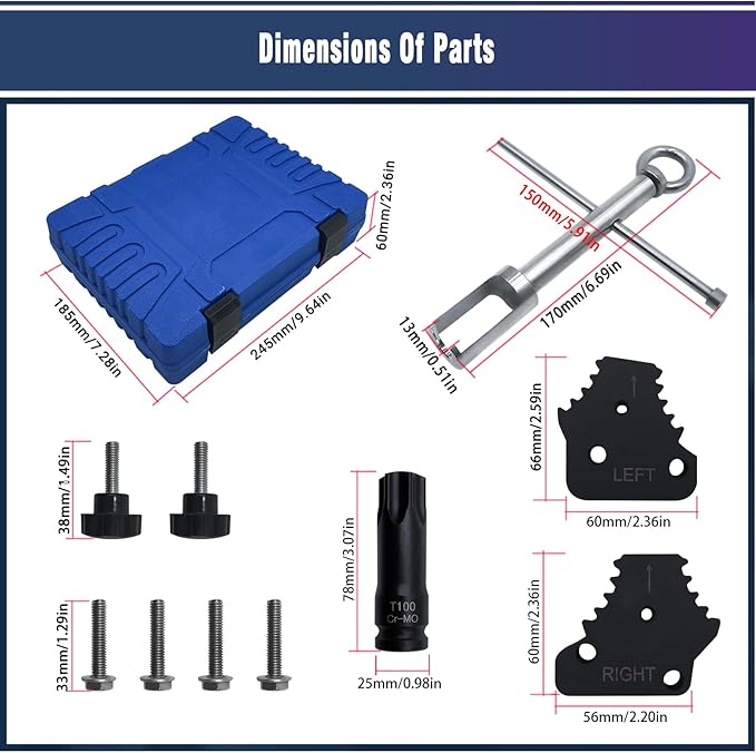 Timing Gear Holder Retainer Tool Kit Compatible with Mercedes Benz Maybach M276 M278 Engines, for Removing/Installing Camshaft Adjuster Sprocket, with T100 Socket & Fuel Injector Puller