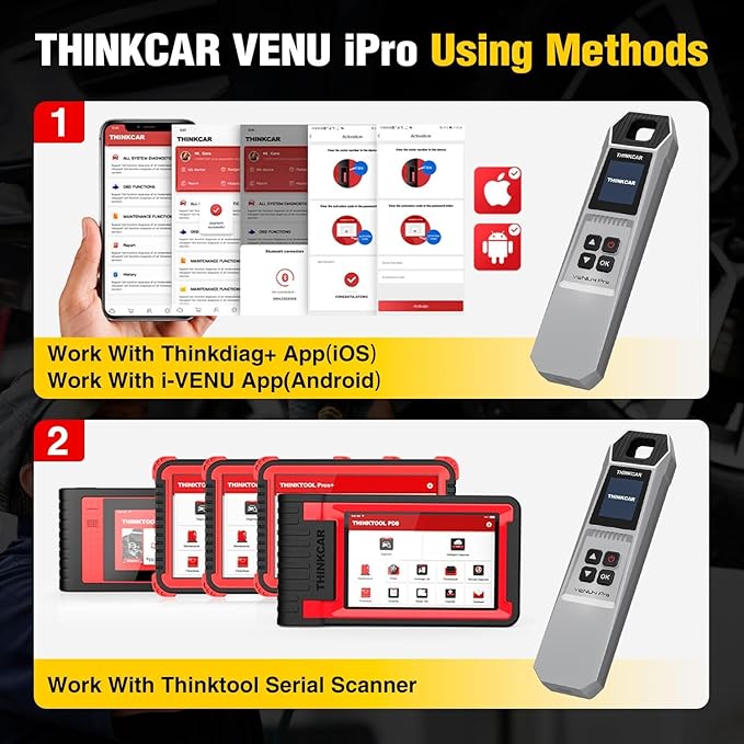 VENU-i Pro TPMS Programming Tool Tire Pressure Detector Diagnose/Activate/Relearn/Program Sensors, Work with Thinkdiag/THINKCAR Tablet Scanners/Kingbolen K7 K8 Pro K10 Pro OBD2 Scanner TPMS Relearn