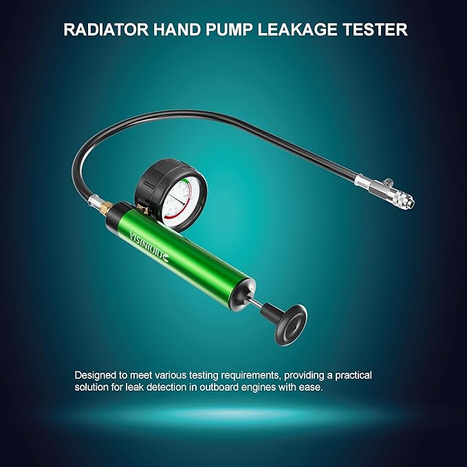 Universal Radiator Pressure Tester, Aluminum Automotive Cooling System Radiator Pressure Tester Tool,Pressure Test Pump with Pressure Gauge,Fit for Adapters for Various Car Models