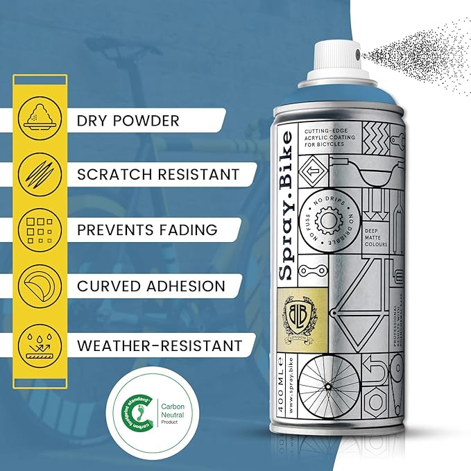 Spray.Bike Spray Paint | Designed Mainly for Bicycles | Multi-Use Acrylic Spray Paint for Metal, Plastic | High Coverage Bike Paint, 400ml, Perry