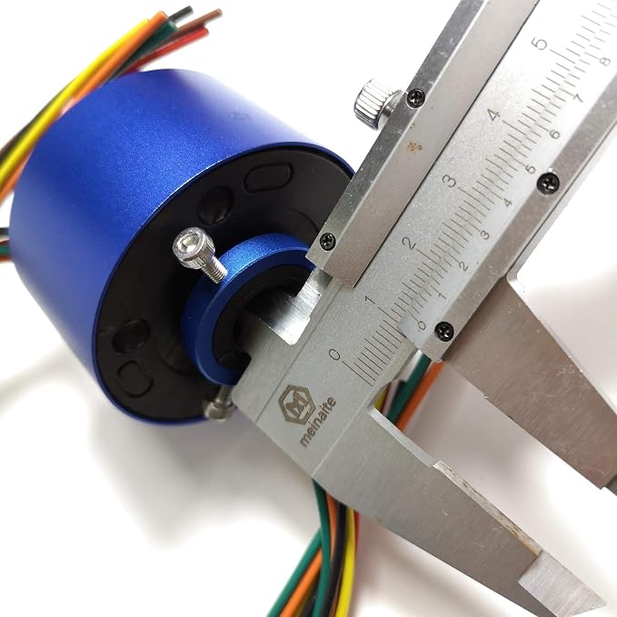 Taidacent Slip Ring Rotary Electrical Contact 2/4/6/12 Wire Collector Ring Conductive Electric Motor Rotating Connector (6 Wire 10A Inner Hole 12.7mm OD 54mm)