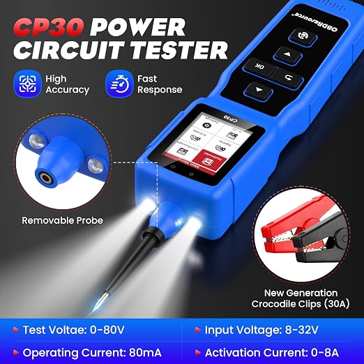 OBDResource Circuit Tester Automotive, Power Circuit Probe Tester, Car Fuse Tester, 0-80V DC Test Light Short Circuit Finder, CP30 Auto Electrical Circuit Tester, Automotive Tool