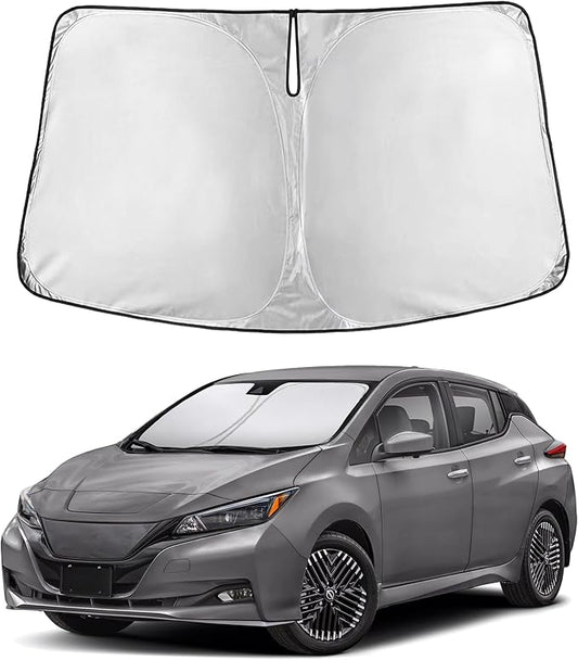 EcoNour Windshield Sunshade Compatible for Nissan Leaf 2018-2023 2024 2025, Sun Visor for Front Windshield & Window Sun Shade Cover, UV Heat Blocker & Protector, Car Accessories