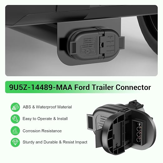 4/7 Pin Trailer Wiring Harness Connector with Mounting Bracket, 7 Way Blade and 4 Way Flat Towing Adapter Plug Compatible with Ford, GMC, Dodge Ram, Chevy Silverado