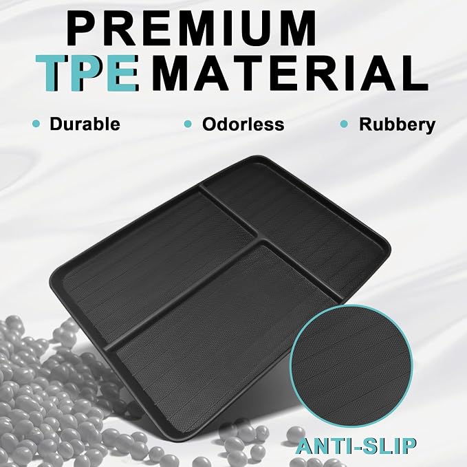 BestEvMod Center Console Front Organizer Compatible with Honda Prologue 2026 2025 2024 Accessories TPE Material Storage Tray Easy to Install and Clean Anti-Slip 3 Compartments