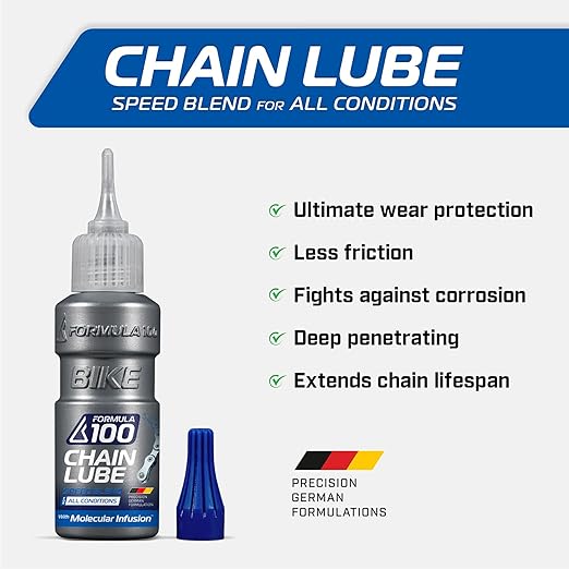 All Conditions Bike Chain Lube – All-Weather Lubricant for Bicycles & Electric Bikes – Protects Against Wear, Reduces Friction, Fights Corrosion – 50ml (1.69 oz)