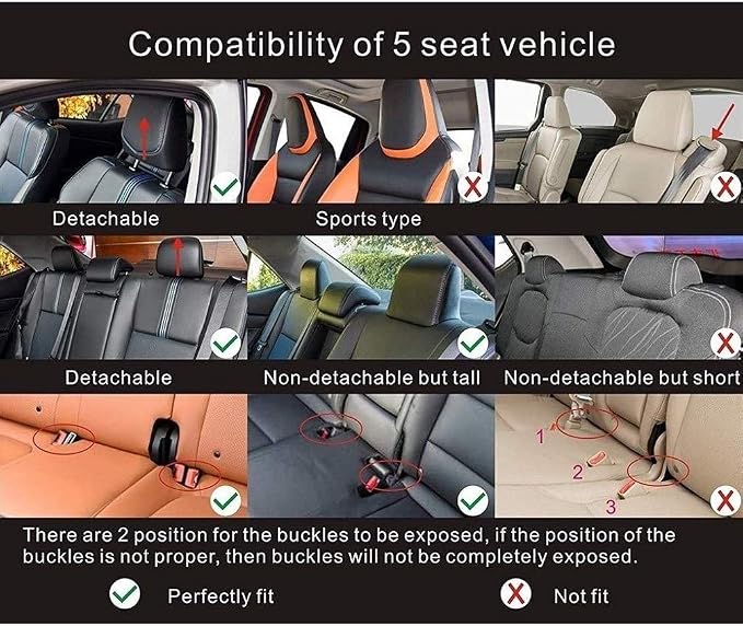 Quiln-03 Leather Seat Cover 5 Seat Full, Universal Suitable for Most Cars, SUVs, Pickup Trucks, Airbag Compatible Car Seat Cushion Covers (Black&Yellow)