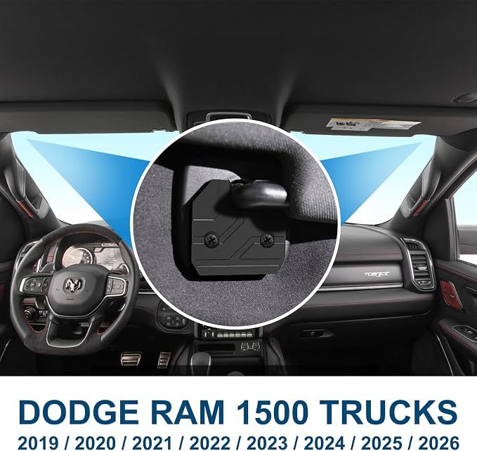 Sun Visor Repair Kit Compatible with RAM 1500 2019-2026, 2 Pack Sun Visor Clip for Trucks, Aluminum Alloy Visor Clip, Car Repair Kit Accessories, Ram 1500 Accessories