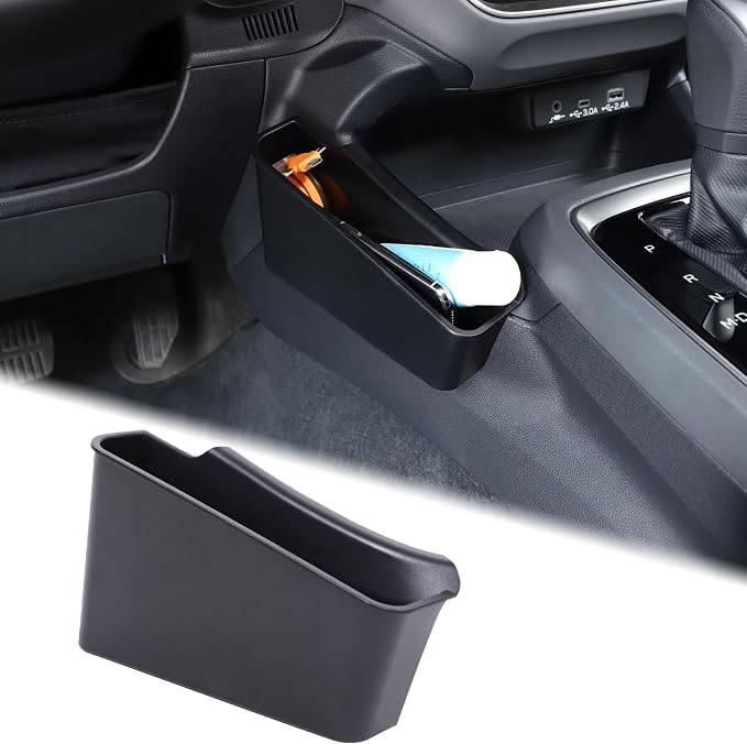 Aunginsy Central Control Left Side Gear Shift Storage Box Compatible with Subaru Crosstrek 2024 2025 Center Console Organizer Tray Side Gear Shift Armrest Box Hanging Storage Basket ABS Accessories