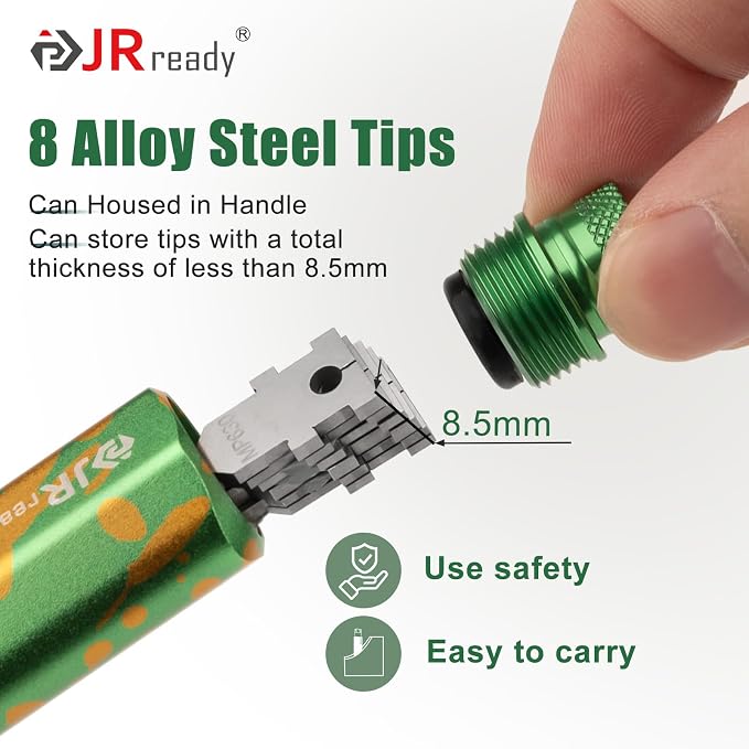 JRready ST5355 Terminal Removal Tool Kit - Universal Vehicle Wire Harness Depinning Tool Pin Removal Tool, for Tyco JPT MCP MCON MQS, Sumitomo, Delphi, Molex Pin Extractor, with 16Pcs Replacement Tips