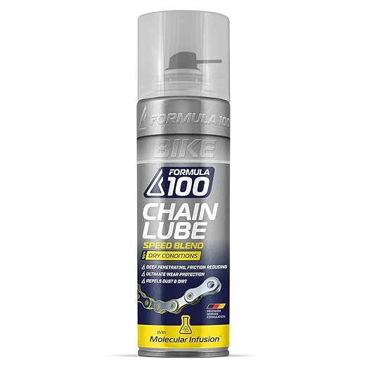 Dry Conditions Bike Chain Lube – Dry Weather Lubricant for Bicycles & Electric Bikes – Deep Penetration, Extends Lifetime, Protects Against Corrosion – 300ml Aerosol (10.14 oz)