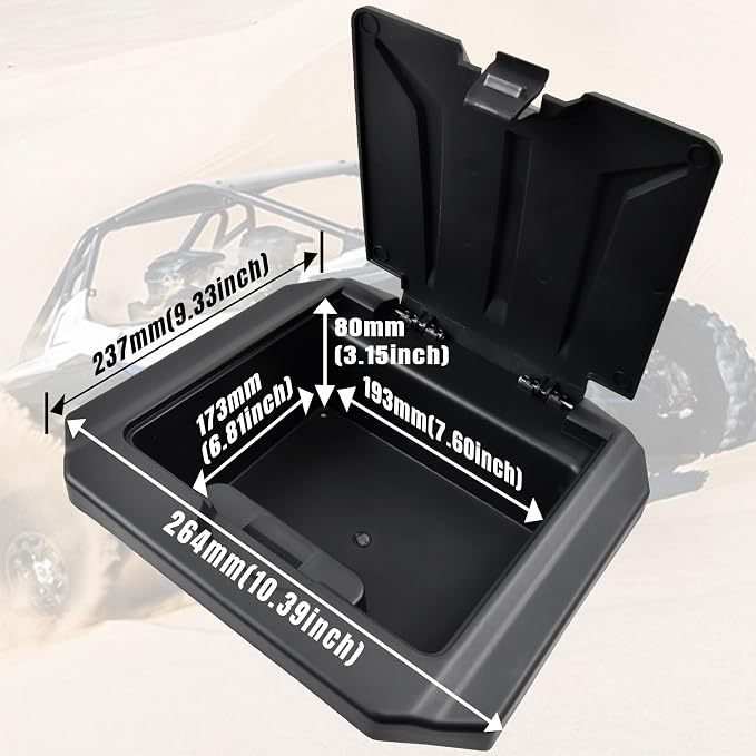 Center Console Dash Storage Box for RZR PRO 20-24, Black Center Dash Box Storage Bin for Polaris RZR PRO XP/ XP4 2020-2024, RZR PRO R/Turbo R 2022-2024 Accessories