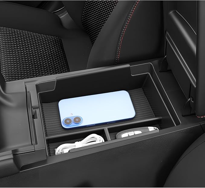 LUWU 2026 Sentra Center Console Organizer Compatible with 2026 Sentra Accessories Armrest Console Organizer Armrest Insert Tray Sentra S/SV/SR/SL 2026 Accessories Black ABS Material