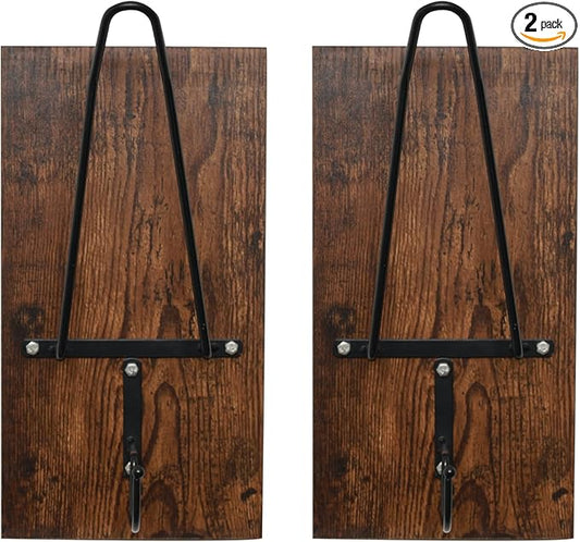 Helmet Holder Wall Mount, Motorcycle Helmet Rack, Motorcycle Helmet Stand, Helmet Hanger with Metal Hook, Easy Storage for Helmets, Caps, Sportswear, Hats, Coats & Motorcycle Gear (2 Pack)