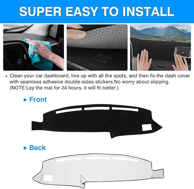 Autorder Dashboard Cover Mat for 1990-1995 Toyota 4Runner Pickup Truck Accessories Dash Cover Upgrade Velvet Dash Mat Sunshade Glare UV Rays Protector