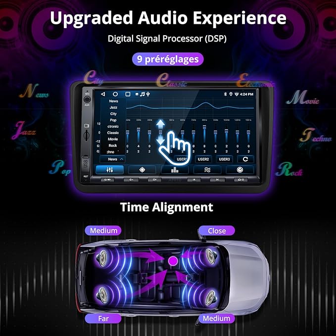 ATOTOZONE AC-4450 Bluetooth OBDII/OBD2 Car Diagnostic Scanner/Scan Tool,for A5LVWA7T,7" Double Din Car Stereo with Wireless CarPlay &Android Auto Compatible with VW Volkswagen Jetta/Tiguan/Golf/Passat