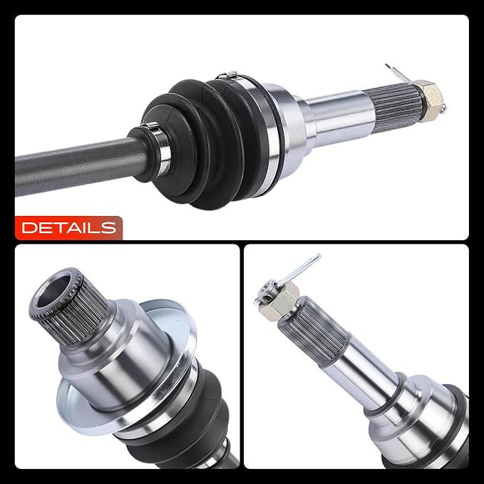 A-Premium Rear Right Passenger Side CV Axle Shaft Assembly for Yamaha | Compatible with Grizzly 660 YFM660F 4x4 2002, YFM660FH 4x4 Hunter Edition 2002, Replace# 5KM-2530T-00-00